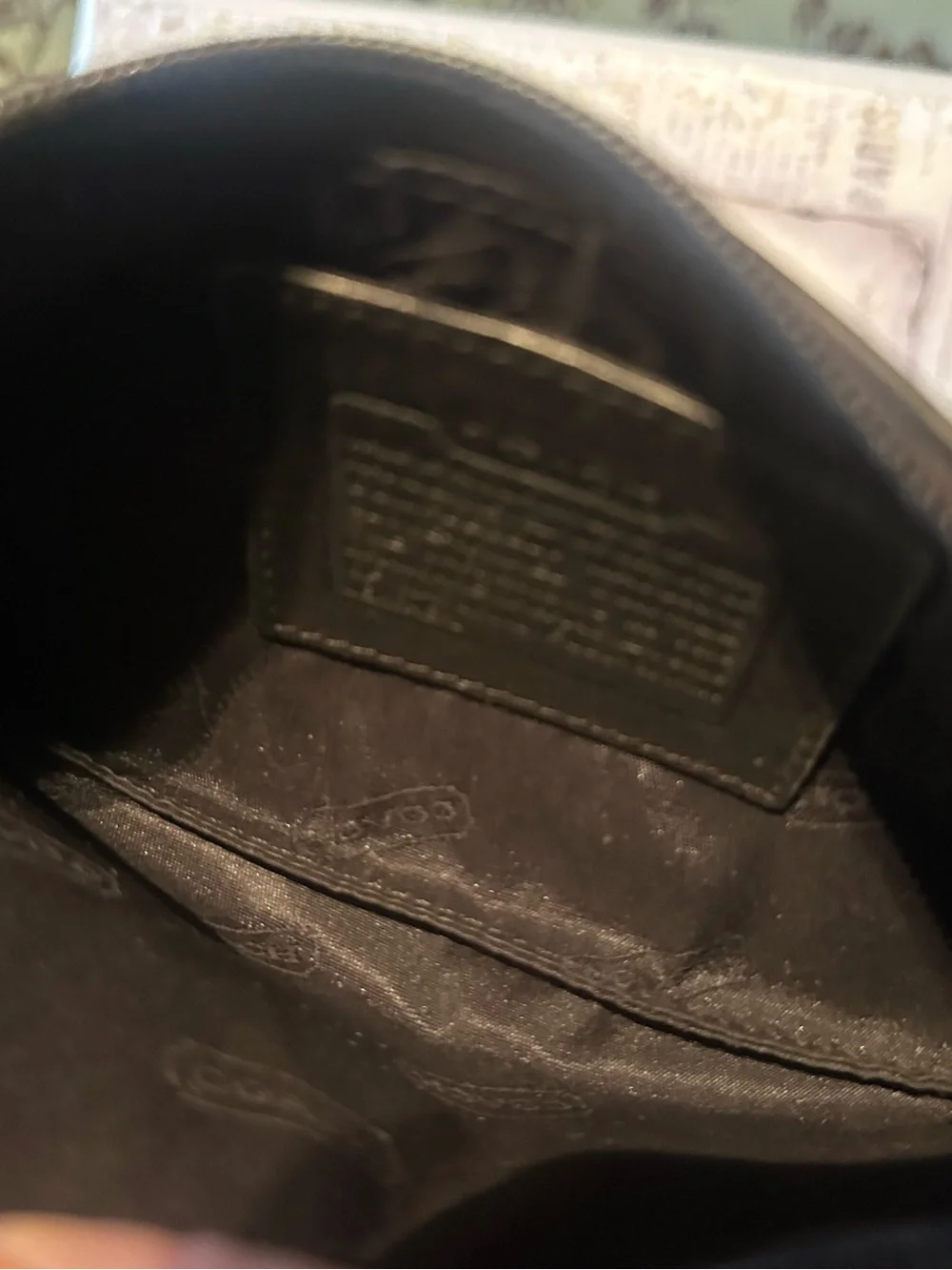 Vintage? Coach Black Leather Zip Pouch Wallet circa 2000